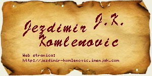 Jezdimir Komlenović vizit kartica